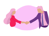 Illustration of a student and supervisor shaking hands